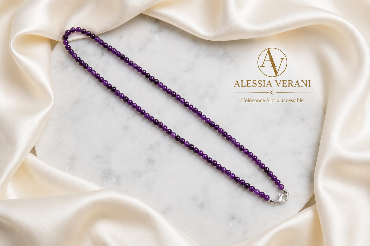 Natural Amethyst Long Necklace