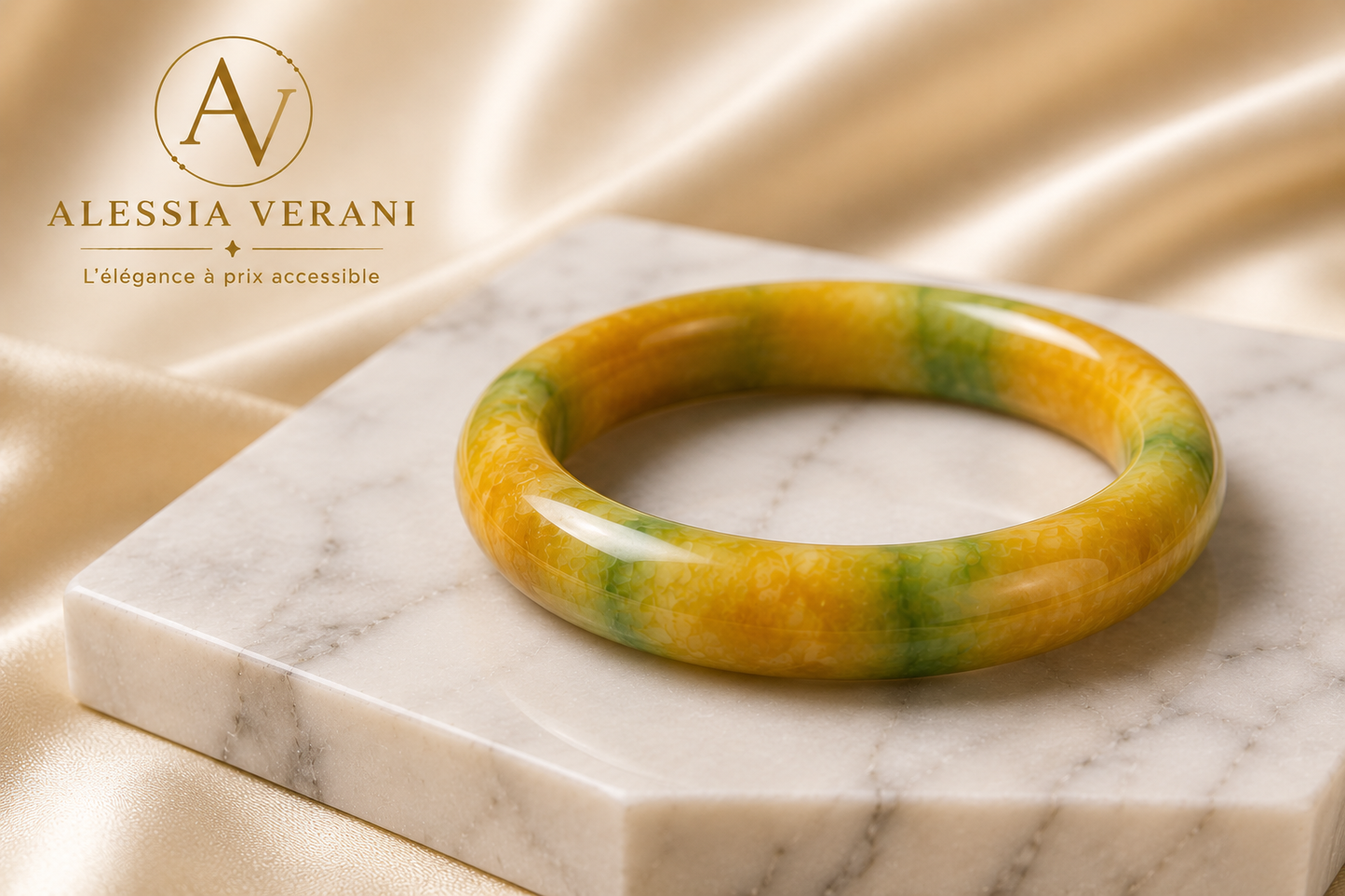 Aurora Harmony Natural Stone Bangle