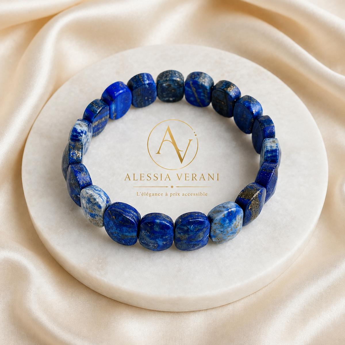 Royal Lapis Lazuli Faceted Bangle