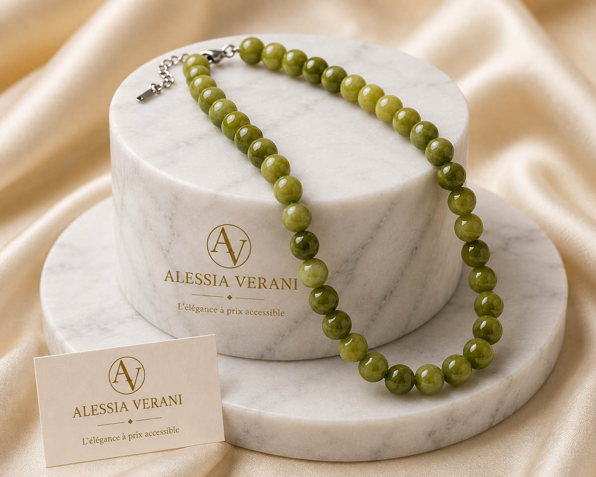 Natural Peridot Beaded Necklace