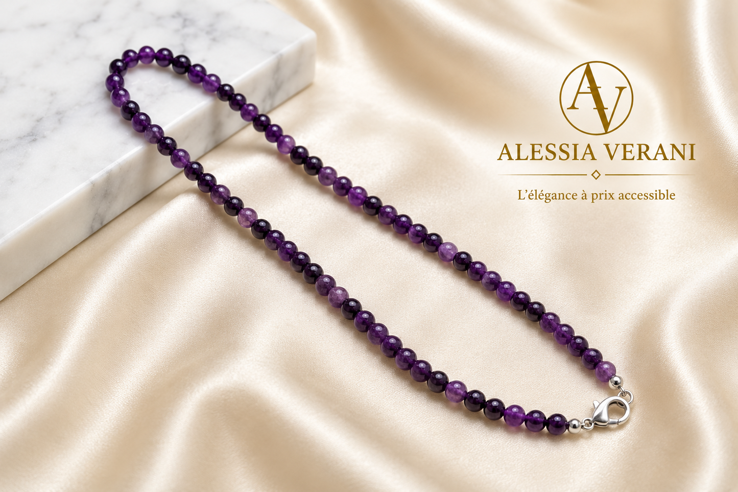 Natural Amethyst Long Necklace