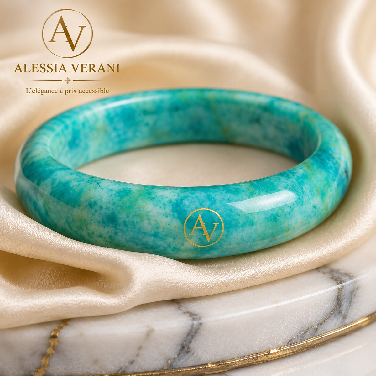 Natural Sugituite (Sugilite) Blue-Green Statement Bangle