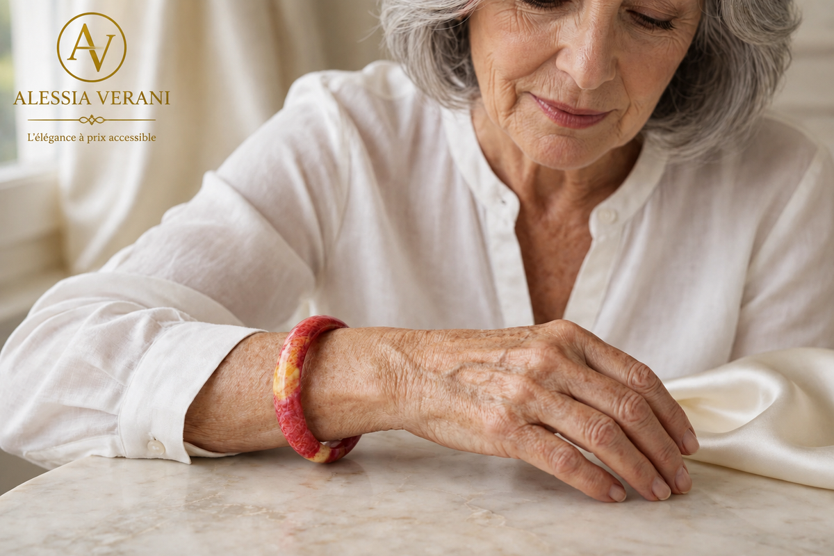 Natural Strawberry Quartz Bangle