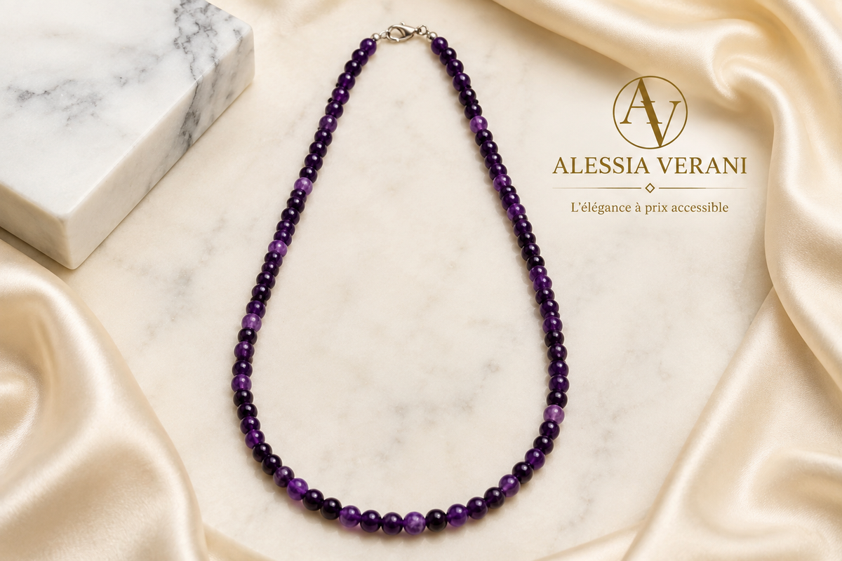 Natural Amethyst Long Necklace