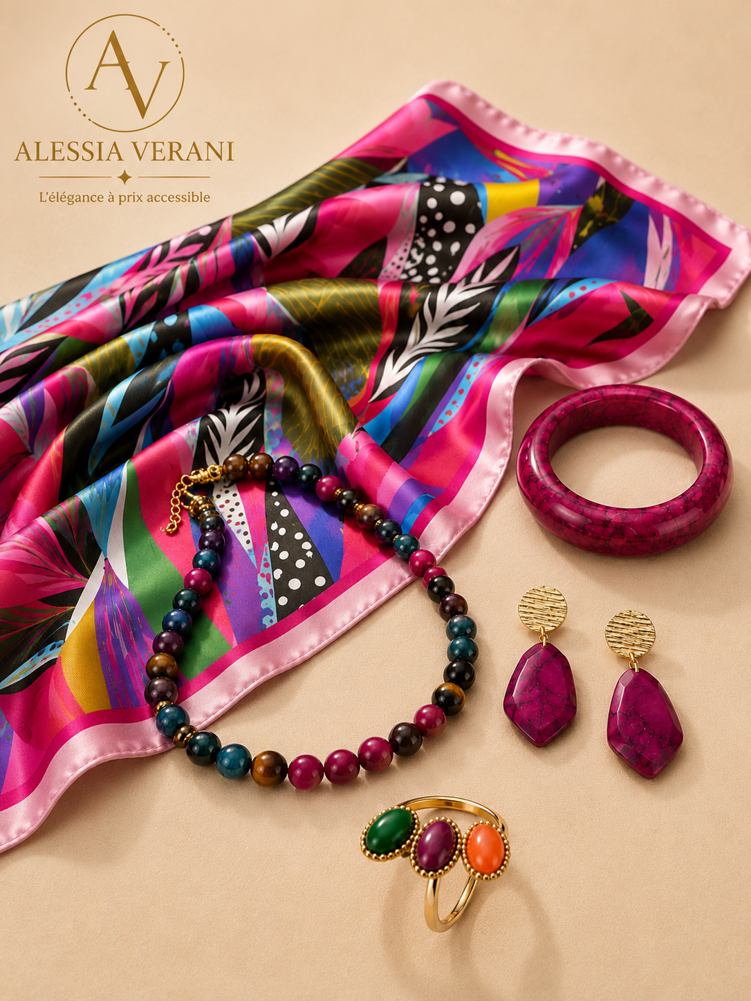 Signature Pink Agate Collection – 5-Piece Set