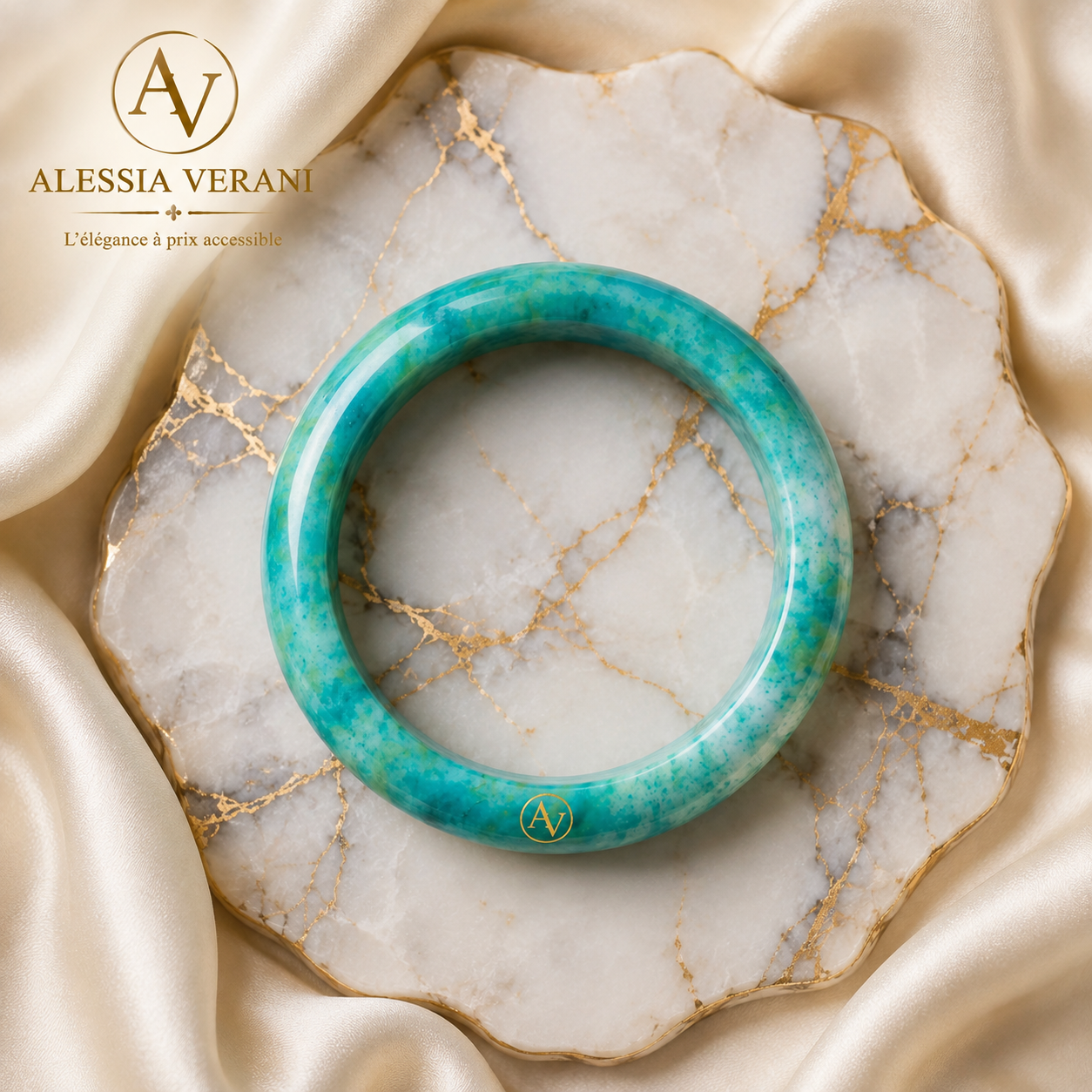 Natural Sugituite (Sugilite) Blue-Green Statement Bangle