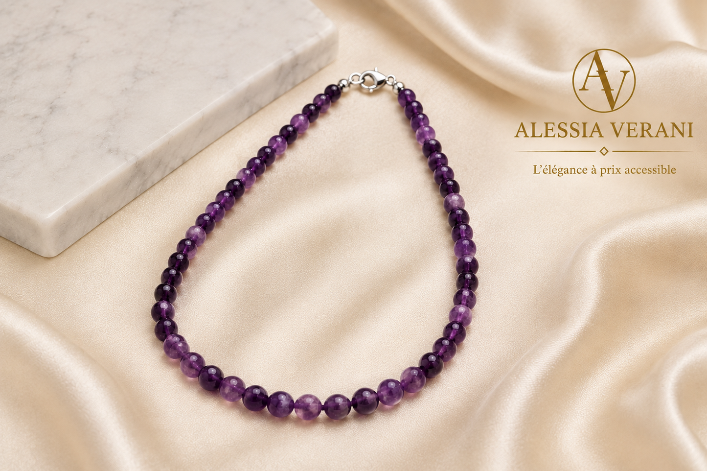 Natural Amethyst Long Necklace