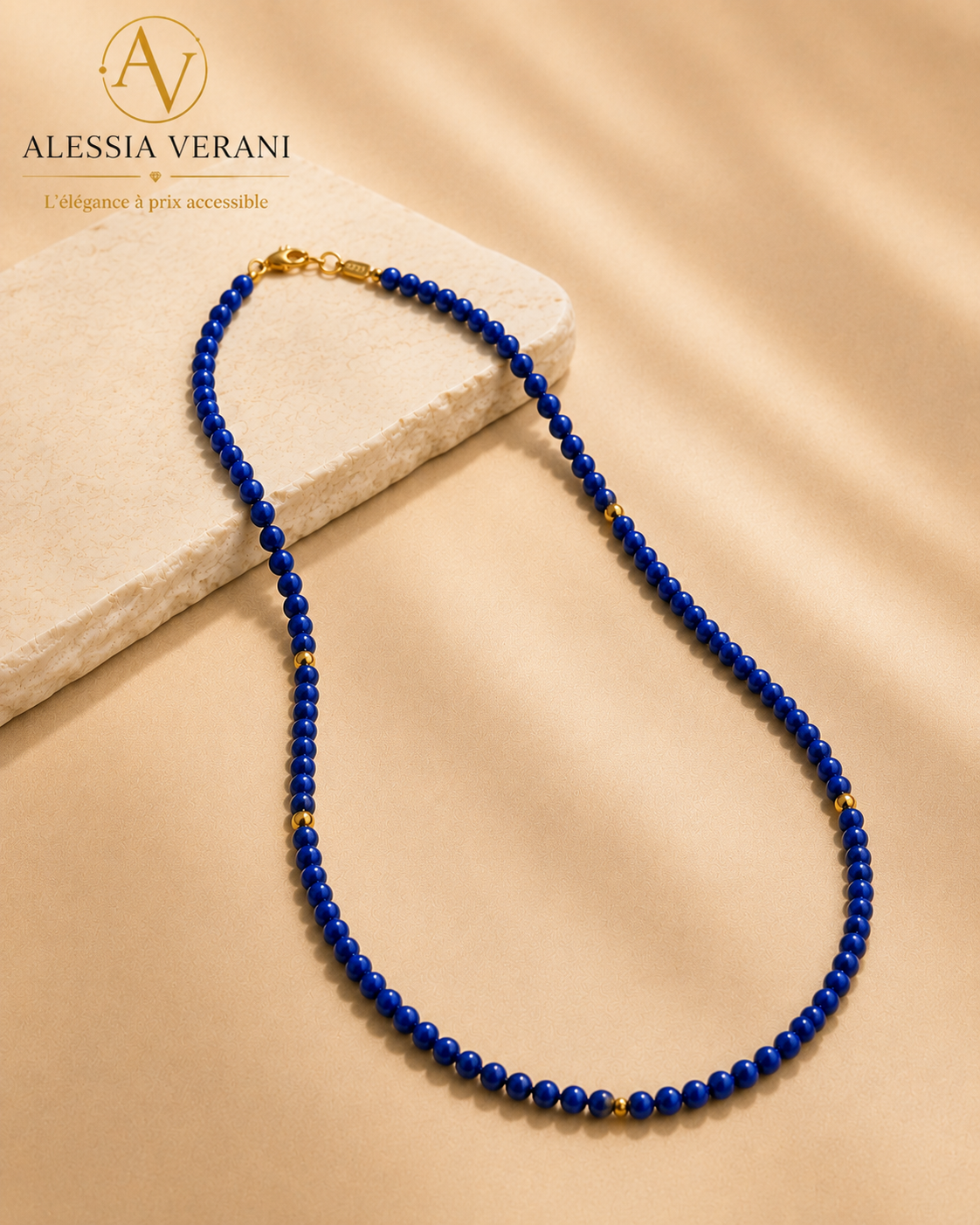 Collection Signature Lapis Lazuli – Parure 5 pièces