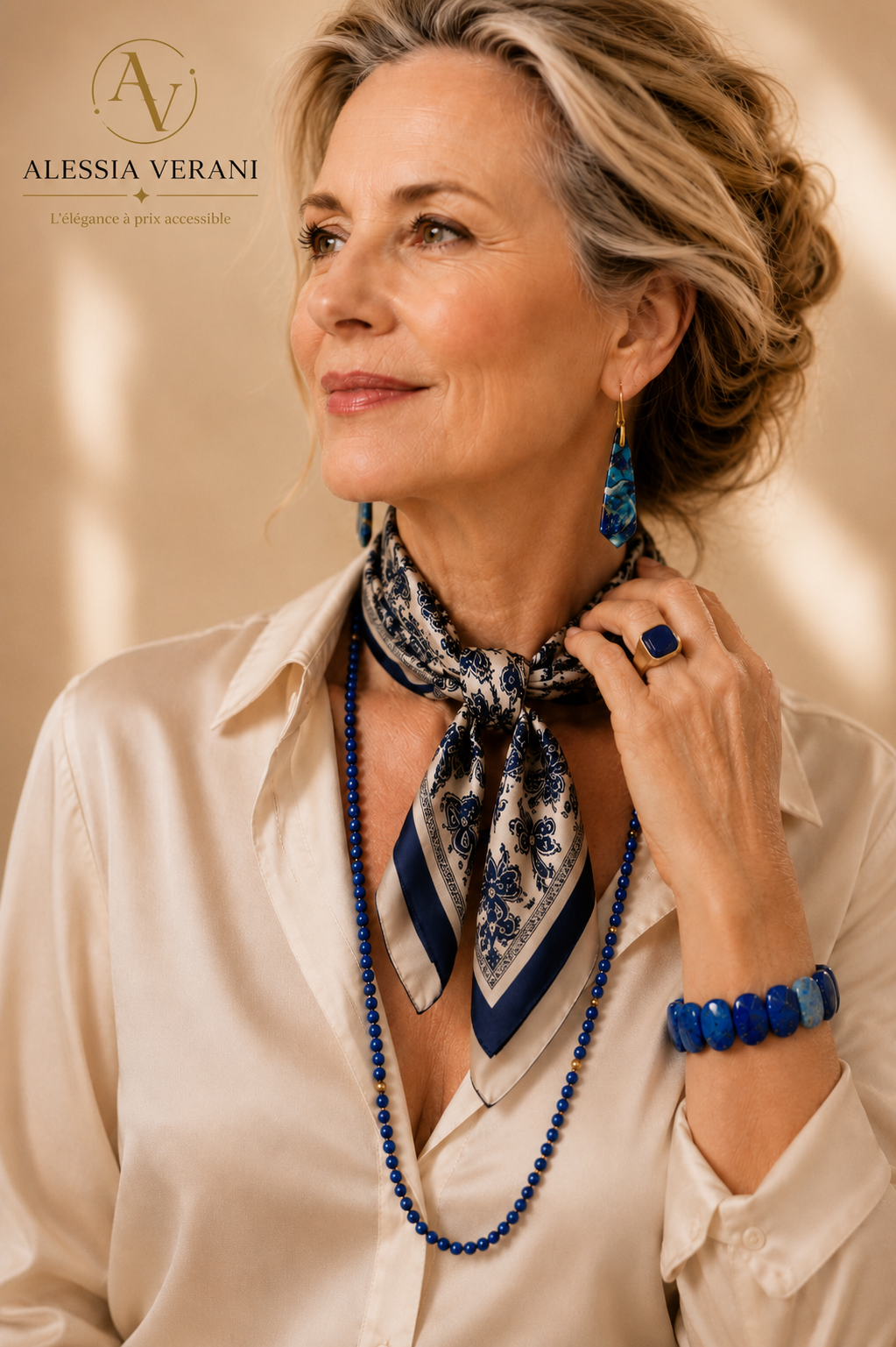 Collection Signature Lapis Lazuli – Parure 5 pièces