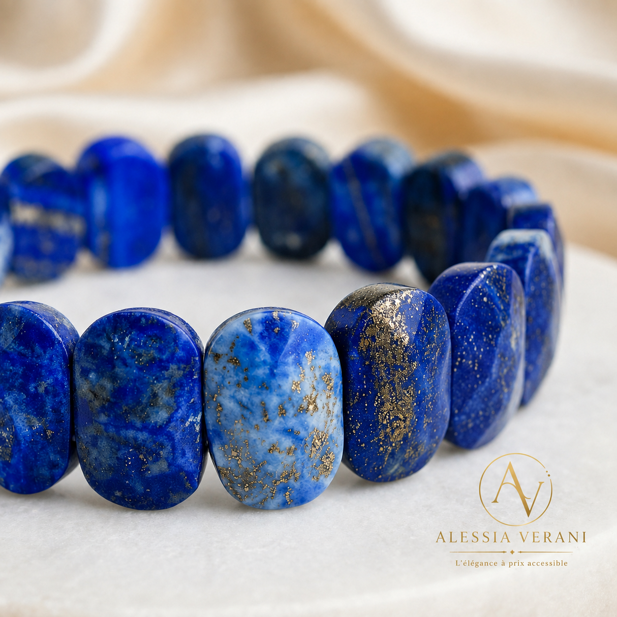 Royal Lapis Lazuli Faceted Bangle