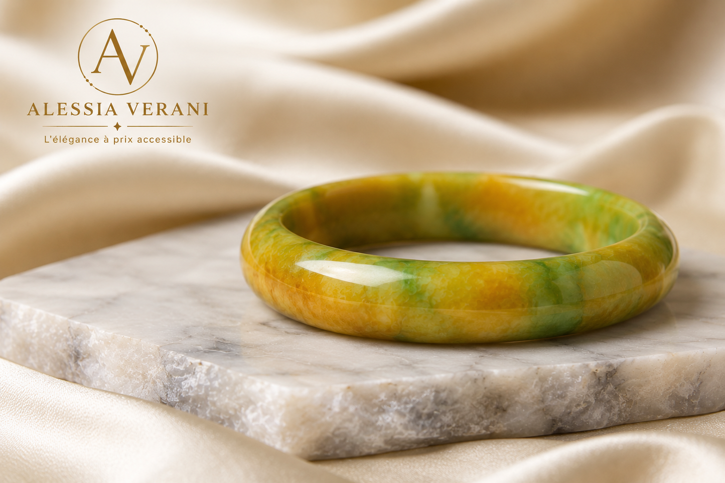 Aurora Harmony Natural Stone Bangle