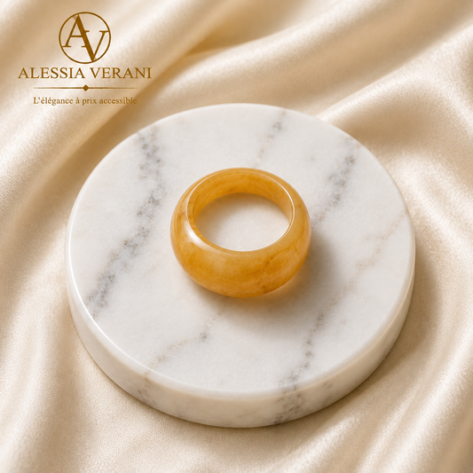 Golden Glow Yellow Calcite Ring