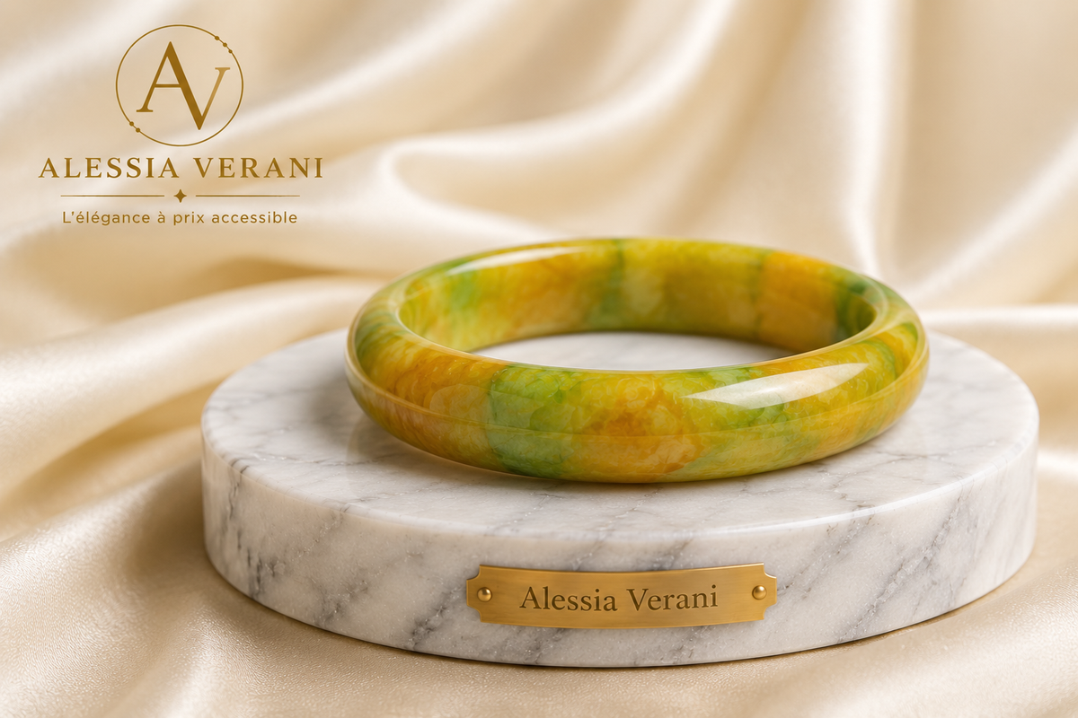Aurora Harmony Natural Stone Bangle