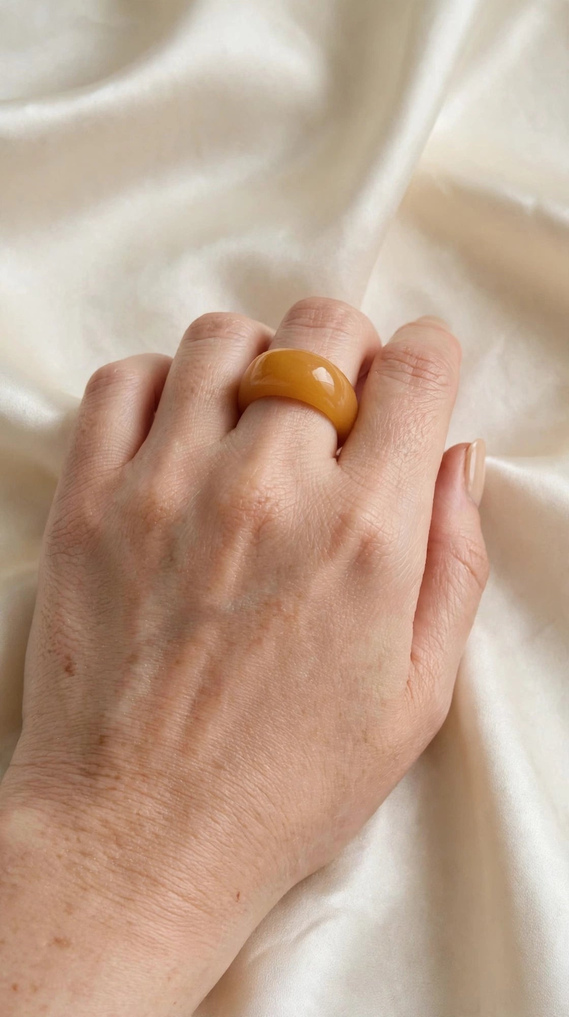 Golden Glow Yellow Calcite Ring