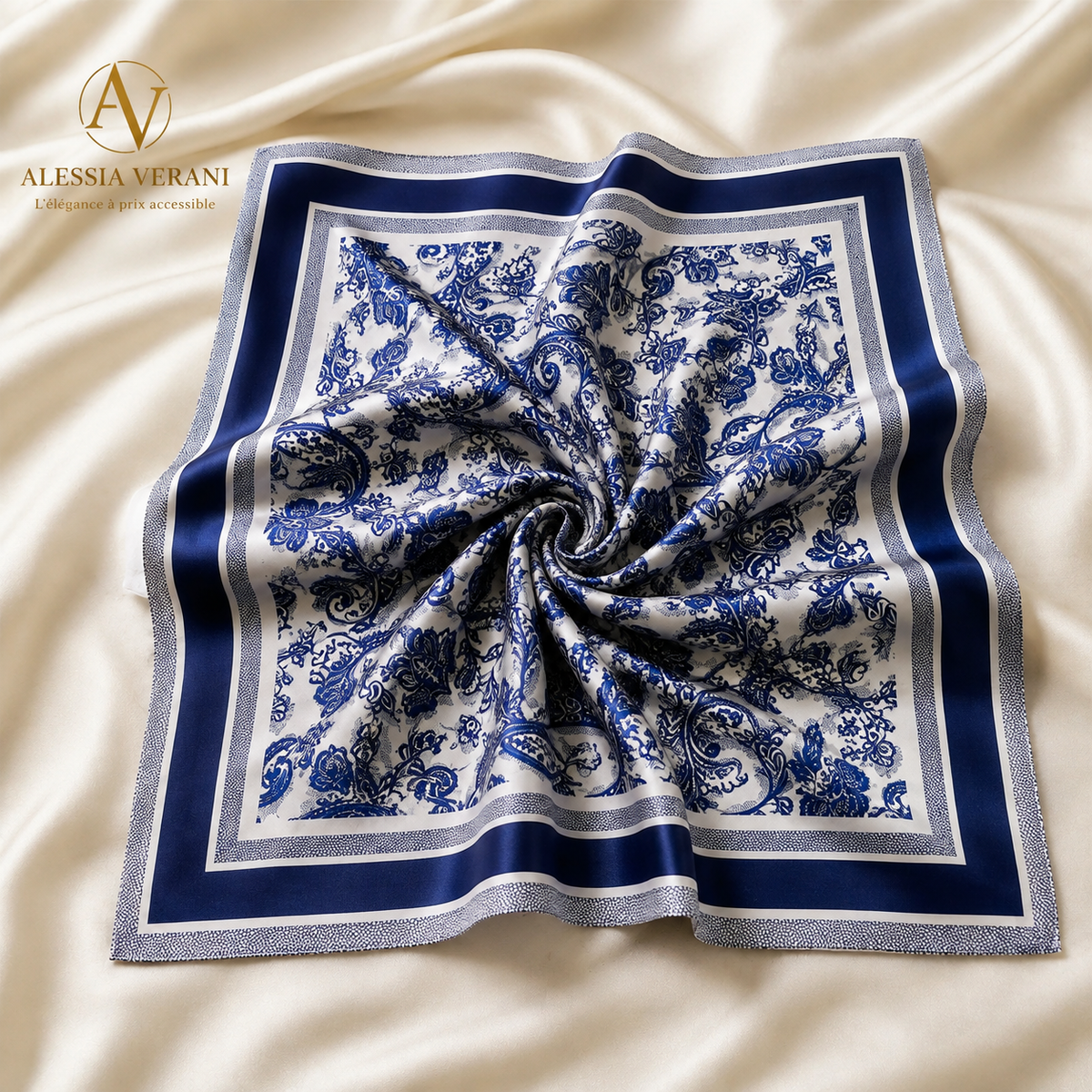 Heritage Paisley 100% Silk Square Scarf