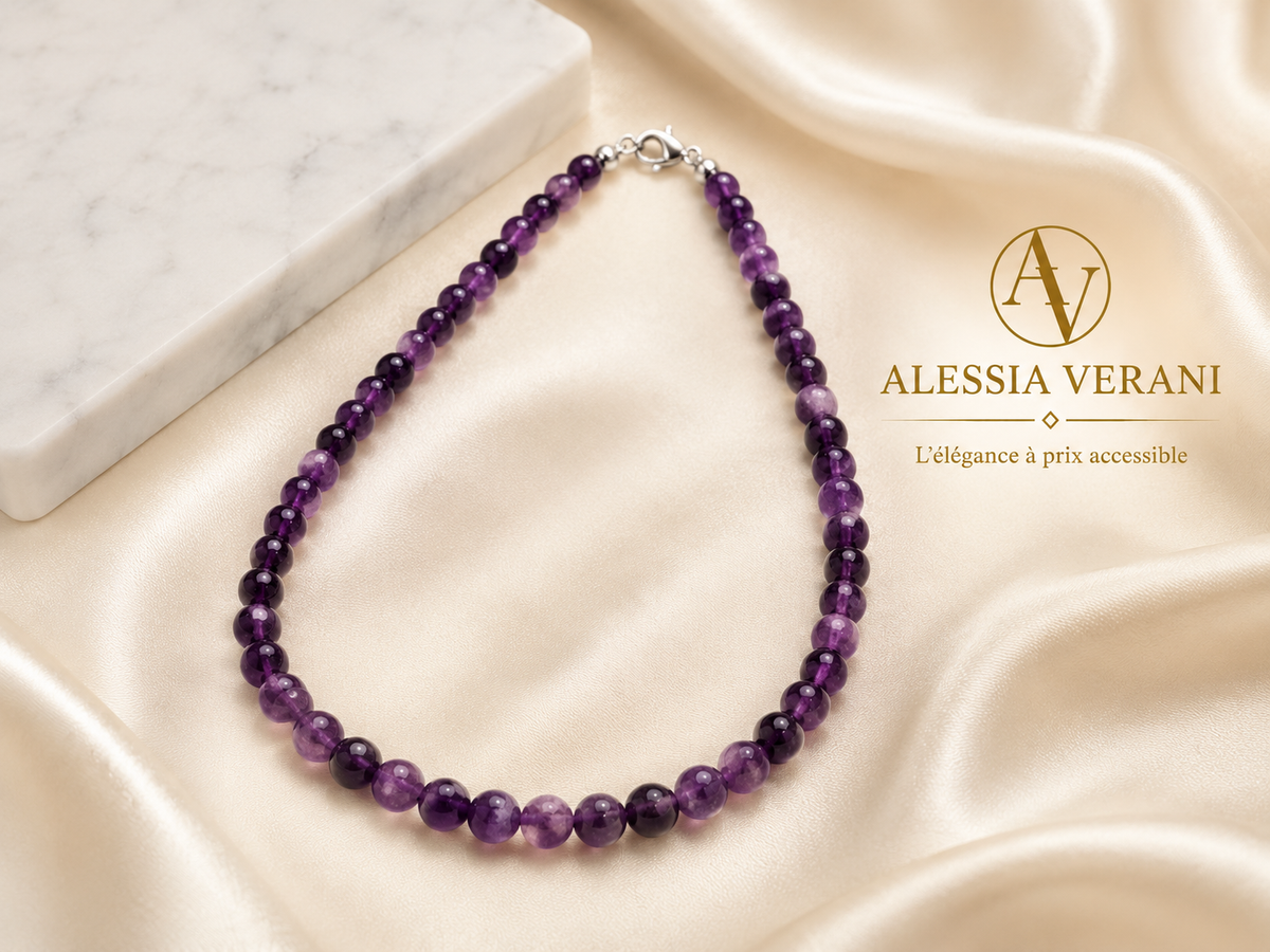 Natural Amethyst Long Necklace