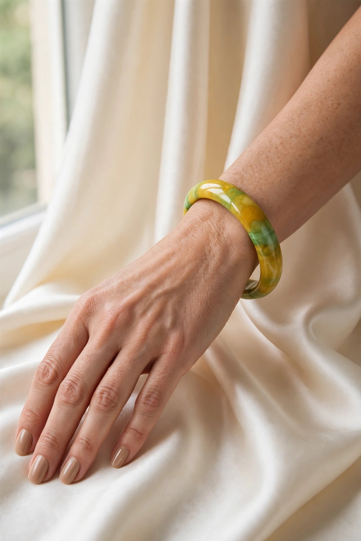 Aurora Harmony Natural Stone Bangle